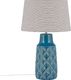 Lampa stołowa Beliani Lampa stołowa ceramiczna niebieska THAYA 1