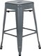 Beliani Zestaw 2 stołków barowych metalowych 60 cm szary CABRILLO 2