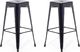 Beliani Zestaw 2 stołków barowych metalowych 76 cm czarny CABRILLO 1