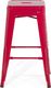 Beliani Zestaw 2 stołków barowych metalowych 60 cm czerwony CABRILLO 2