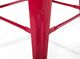 Beliani Zestaw 2 stołków barowych metalowych 60 cm czerwony CABRILLO 3