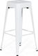 Beliani Zestaw 2 stołków barowych metalowych 76 cm biały CABRILLO 2