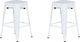 Beliani Zestaw 2 stołków barowych metalowych 60 cm biały CABRILLO 1
