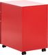 Beliani Szafka biurowa metalowa czerwona POMA 4
