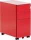 Beliani Szafka biurowa metalowa czerwona BOLSENA 1