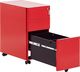 Beliani Szafka biurowa metalowa czerwona BOLSENA 3