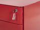 Beliani Szafka biurowa metalowa czerwona BOLSENA 7