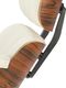 D2 Design Fotel Vip z podnóżkiem biały/rosewood/ srebrna baza 12