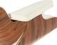 D2 Design Fotel Vip z podnóżkiem biały/rosewood/ srebrna baza 14