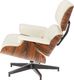 D2 Design Fotel Vip z podnóżkiem biały/rosewood/ srebrna baza 6