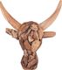 Beliani Figurka ścienna głowa byka jasne drewno BULL HEAD 1
