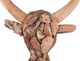 Beliani Figurka ścienna głowa byka jasne drewno BULL HEAD 1