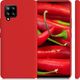 Hurtel Silicone Case elastyczne silikonowe etui pokrowiec Samsung Galaxy A42 5G czerwony 1