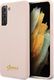 Guess Guess GUHCS21MLSLMGLP S21+ G996 różowy/pink hardcase Silicone Script Metal Logo 1