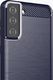 Hurtel Carbon Case elastyczne etui pokrowiec Samsung Galaxy S21+ 5G (S21 Plus 5G) niebieski 3