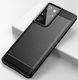 Hurtel Carbon Case elastyczne etui pokrowiec Samsung Galaxy S21 Ultra 5G czarny 3