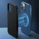 Baseus Baseus Magnetic Leather Case etui ze skóry ekologicznej z magnetycznym uchwytem iPhone 12 Pro Max niebieski (kompatybilny z MagSafe) 12