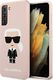 Karl Lagerfeld Karl Lagerfeld KLHCS21MSLFKPI S21+ G996 hardcase jasnoróżowy/pink Silicone Iconic 1