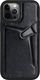 Nillkin Nillkin Aoge Leather Case elastyczne pancerne etui z prawdziwej skóry z kieszonką iPhone 12 Pro / iPhone 12 czarny 1