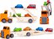 Ecotoys Drewniana ciężarówka tir + 4 auta (990) 1