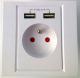 Gembird Gniazdo podtynkowe pojedyncze + 2x USB (MWS-ACFUSB2-01) 1