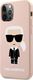 Karl Lagerfeld Karl Lagerfeld KLHCP12MSLFKPI iPhone 12/ 12 Pro 6,1" hardcase jasnoróżowy/light pink Silicone Iconic 2
