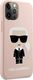 Karl Lagerfeld Karl Lagerfeld KLHCP12MSLFKPI iPhone 12/ 12 Pro 6,1" hardcase jasnoróżowy/light pink Silicone Iconic 4