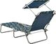 vidaXL VidaXL Leżak z zadaszeniem, stal, nadruk w liście 3