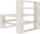 vidaXL Sofa ogrodowa z palet drewniana, biała (49334) 2