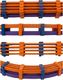 NEKU Organizator kabli na 24szt. do szafy RACK Niebieski (70.3600) 3