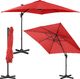 Uniprodo Parasol ogrodowy boczny na wysięgniku kwadratowy 250 x 250 cm czerwony 1