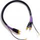 Kabel Melodika RCA (Cinch) x2 + Widły - RCA (Cinch) x2 + Widły 2.5m fioletowy 1