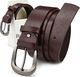 Beltimore Beltimore skórzany damski pasek do spodni 4 cm burgundowy A72 1