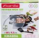 Patelnia Kamille wok Teflonowa Żeliwna 28cm 6