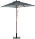 Beliani Parasol ogrodowy 144 x 195 cm szary FLAMENCO 5