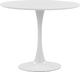 Beliani Stół do jadalni okrągły 90 cm biały BOCA 1