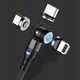 Kabel USB Wtyczka kątowa USB-A - USB-C, microUSB, Lightning 1 m Czarny (A04M03) 4