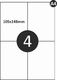 MD Labels Etykiety naklejki samoprzylepne 105x148mm na arkuszu A4 100 ark 2