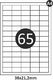 MD Labels Etykiety naklejki samoprzylepne 38x21,2mm na arkuszu A4 100 ark 5