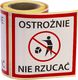 MD Labels Naklejki Etykiety Ostrzegawcze Ostrożnie nie rzucać 100szt 1