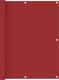 vidaXL Parawan balkonowy, czerwony, 120x300 cm, tkanina Oxford 1