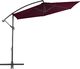 vidaXL Parasol wiszący z aluminiowym słupkiem, bordowy, 300 cm 2
