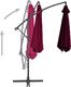vidaXL Parasol wiszący z aluminiowym słupkiem, bordowy, 300 cm 4