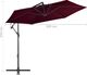 vidaXL Parasol wiszący z aluminiowym słupkiem, bordowy, 300 cm 8