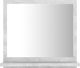 Lustro vidaXL w ramie 40x37cm szary (804557) 4
