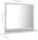 Lustro vidaXL w ramie 40x37cm szary (804557) 6