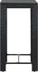 vidaXL Ogrodowy stolik barowy, czarny, 60,5x60,5x110,5 cm, polirattan 1