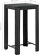 vidaXL Ogrodowy stolik barowy, czarny, 60,5x60,5x110,5 cm, polirattan 4