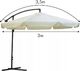ModernHome Parasol ogrodowy składany z falbanką 350 cm 4