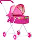 KIK Wózek dla lalek gondola z torbą różowy 3